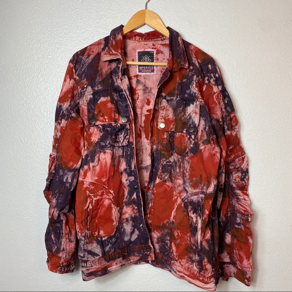 Imperious tie dye button up oversized shirt